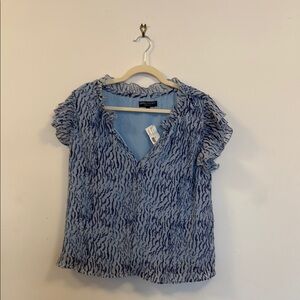 Central Park West short sleeve blouse